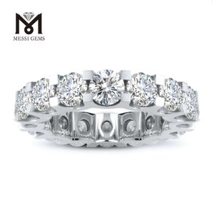 Fashion 14K Gold Jewelry Eternity Wedding Band Engagement Diamond Moissanite Ring