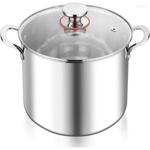 Köksredskap sätter 12-kvart Stock Pot 18/10Stainless Steel Stockpot med lock för matlagning Simmerande soppgryta Du är värd det