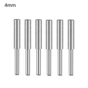 6pc Cylindryczny Burr powlekany diamentami 4/4.8/5,5 mm 4/4.8/5,5 mm łańcuch łańcucha paliwa do ostrzenia szlifowanie