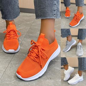 Sıradan Ayakkabı Moda İlkbahar ve Yaz Kadınlar Boyut 12 için Düz Alt Hafif Sneaker Poties Spor