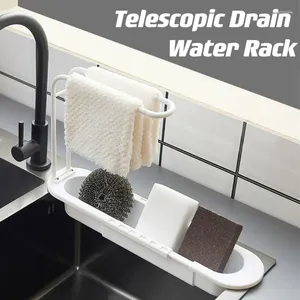 Contenitori per cucina Scarico Acqua Rack Lavelli Organizzatore Sapone Spugna Portasciugamani Cestino per la casa Accessori Strumento 36-50 cm