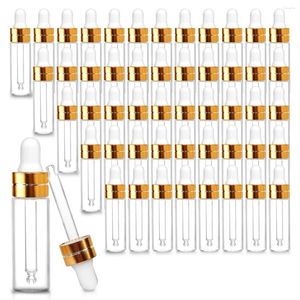 Storage Bottles 50 Pack 2Ml Clear Glass Dropper Mini Sample For Essential Oils Perfume Cosmetic Liquid
