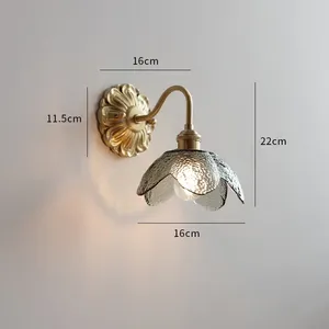 Настенный светильник дымчато-серого стекла, светодиодный для украшения дома, гостиной, спальни, ванной комнаты