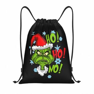 Hur stal Christmas Cosplay DrawString ryggsäck Sports Gym Bag for Women Men Shop Sackpack L8EC#