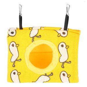 Other Bird Supplies Pet Duck Pattern Triangular Comfortable Soft Fabric Parrot Hammock Easy To Install Hanging Bed With Hole For Home