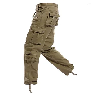 Men's Pants High Quality Cargo Men Casual Multi-Pockets Tooling Trousers Solid Cotton Workout Mens Camouflage Working Wear