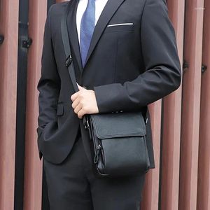 Bag Leather Shoulder Men Male Crossbody Messenger Real Genuine Sling Mans Business Phone