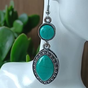 Dangle Earrings Exquisite Studded Horse Eye Shaped turquoise For Women Wedding Party Accessories