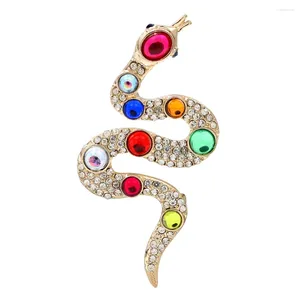 Brosches Cindy Xiang Rhinestone Snake for Women Multi-Color Design Fashion Animal Pin Winter Accessories High Quality