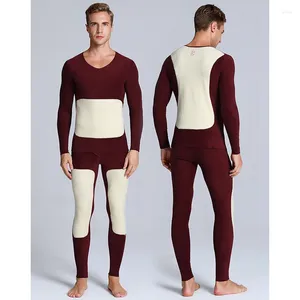 Biancheria intima termica da uomo 2024 inverno caldo top pantaloni 2 pezzi abbigliamento maschile set arrivato pullover da uomo taglie forti L-3XL