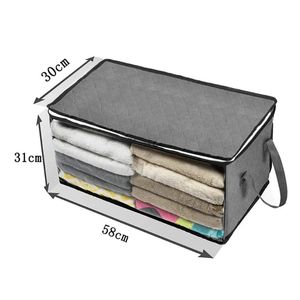 2024 Large Capacity Folding Under Bed Quilt Blanket Home Clothes Storage Bag Durable Dustproof Zipper Closure Organizer With Handle for