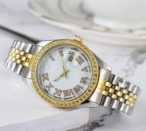 Orologio da donna Orologi meccanici completamente automatici Cinturino in acciaio inossidabile Orologio da polso con diamanti per esterni Orologi da polso dal design impermeabile Regali per donna con scatola