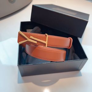 High quality classic designer Belt for women stainless steel YL buckle AAA Real leather mens belt Retro Luxury gold plating womens belt 25MM Reversible belt V17