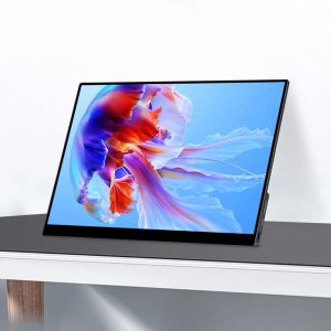 16インチタッチスクリーンポータブルモニターIPS FHD 1920*1080p HDRラップトップ画面USB C HDMI互換ゲームディスプレイミニラップトップ用