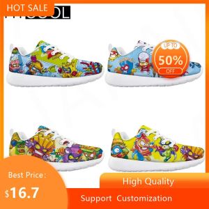 Buty Dzieci Tennis Sneakers Cartoon Super Zings Drukuj oddychający dla dzieci Buty do biegania dla chłopców platforma buta koszykówki Enfant