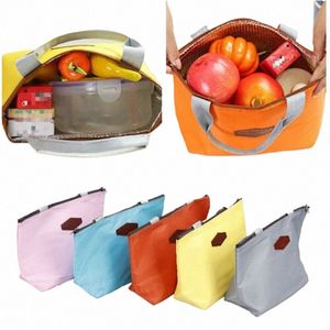 Thermal Isolated Lunch Bag Outdoor Cam Picnic Food Drink Cooler Storage Bag Travel Breakfast Box Escola Crianças Bento Bag M2Yc #