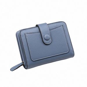 女性fi litchi stria wallets luxury brand short coin purse haspカードホルダーレディーpu革財布付きジッパーコインポケットR5e8＃