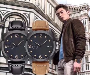2024 Top Luksusowy projektant zegarek Automatyczny Męski Męski ruch ślizgający się ze stali nierdzewnej Sapphire Szklany szklany zegarek skórzany pasek P08749