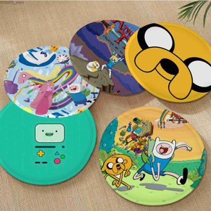 Cushion/Decorative Pillow Adventure Anime T-Time Cushion Mat Round Seat Cushion Office Dining Stool Pad Sponge Sofa Mat Non-Slip Chair Cushions Y240401