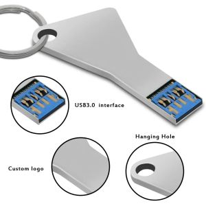 Chiave in metallo personalizado USB Drive 16 GB 64 GB 32 GB 128 GB Archiviazione Flash Disk Memory Stick Reghi