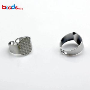 Charms Beadsnice ID2558 Regulowany pierścień Baza Nickel Free Pierścień Odkrycia 15x11 mm Baza biżuterii Podstawa do majsterkowania pierścienia na gorąco