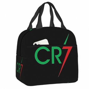 Portugal Soccer Number 7 Lunch Bag Cooler Thermal Isolated Football Gift Lunch Box para mulheres Work School Food Picnic Tote Bags Z7Ls #