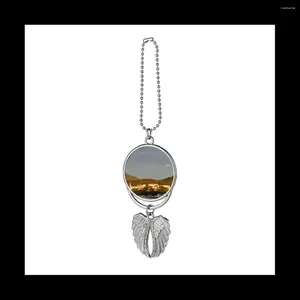 Keychains Heat Sublimation Blanks Keychain Making Pendant Car Hanging Ornament Angel Wing Printing Jewelry A