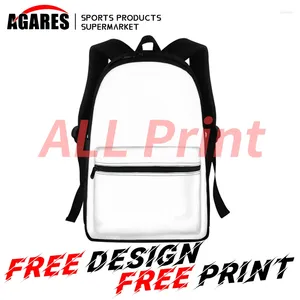 Gün Paketleri Kadınlar Sırt Çantası Kadın Seyahat Çantası Backpacks Schoolbag Kızlar Solid Bookbag 3D Baskı Özel Tüm Tasarım DIY ÜCRETSİZ