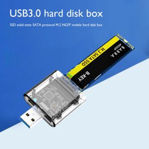 M2 SSD Case SATA Podwozie Szybkie adapter USB 3.0 5 Gb / s 1 Dysk SSD Pudełko Zewnętrzne zamknięcie Dysk twardy na PC twardy zewnętrzny zewnętrzny