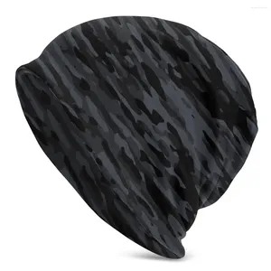 Berets Night Camouflage Camo Hats Hip Hop Goth Outdoor Skullies Beanies Cap Unisex Men Women's Winter Summer Warm Head Wrap Bonnet