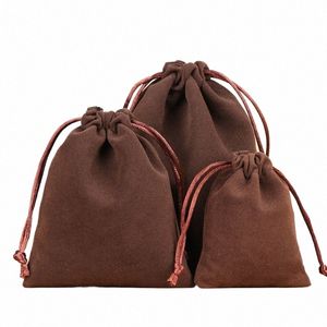 50 pçs/lote 13x18 cm Bolsas Cordões Veet Sacos Jóias Presente Display Embalagem Sacos Pode Personalizado 17 Cores Para Escolher a3yv #