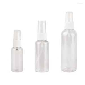 Storage Bottles HEALLOR 1Pc 30/50/100 Ml Transparent Plastic Perfume Atomizer Small MIni Empty Spray Refillable Bottle Portable Travel