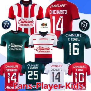 23 24 Chivas de Guadalajara Futbol Formaları 2024 Liga MX C. Cowell A.Zaldivar Calderon J.Macias Chicharito A.Vega Erkek Çocuklar Kids Kit Futbol Gömlek Oyuncu Hayranları Versiyon