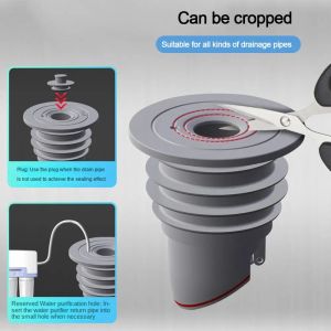 Silikon Drenajlar Kanalizasyon Boru Su Boru Tapası Sızdırmazlık Halkası Mutfak Çamaşır Makinesi Anti-Odor Zemin Tapası Banyo Aksesuarları