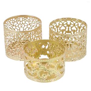 Mum Tutucular 3 PCS Candlestick Artistic Masaüstü Dekorasyon Vintage Nordic Ferforje Demir Hassas Tutucu Mum Holders Tablo