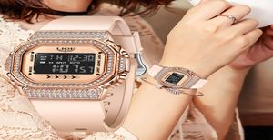 Kvinnors klockor Lige Diamond Dial Watch Women Ladies Silicone Quartz Armband Female Clock Relogio Feminino Montre Femme 221024777915