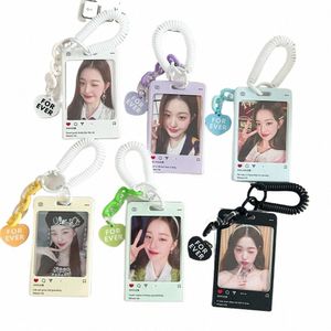 acrylic Transparent Diy Credit ID Bank Card Photo Display Holder Bus Card Protective Case Pendant Keychain m67e#