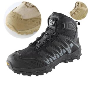 Botas botas táticas homens fã do exército Treinamento de combate ao ar livre de bota militar não -lip sapatos de caminhada de escalada não deslizam sapatos esportivos de desgaste rápido
