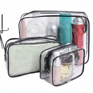 Sacos de armazenamento de PVC transparente Organizador de viagem Clear Makeup Bag Esteticista Cosmetic Bag Beauty Case Higiene Bag W Bags 69nx #