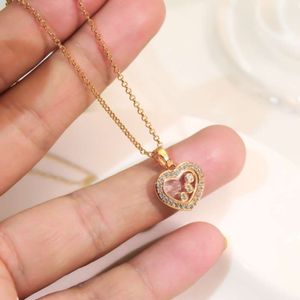 Designer Chopard Jewelry Chopares Necklace Sister Seiko Edition Chopin Necklace Womens Love Pendant Happy Diamond White Fritillaria Set 9455