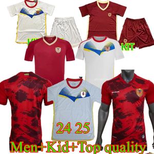 24-25 Venezuela football jersey Kids Kit 24 25 National Team Football Shirt Men Home Red Away White Camisetas Copa America CORDOVA SOTELDO BELLO SOSA RONDON