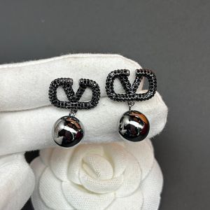 Luxus Tropfen Perlenohrring Designer Schmuck Marke Diamant Ohrring für Frauen Mode Temperament Hochzeitsgeschenk Top Qualität