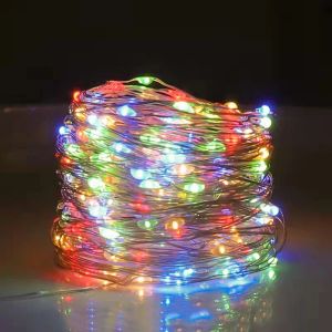 Christmas Decorations Outdoor Battery Operated Remote Copper Wire String Lights Holiday Wedding Party Decor Fairy Garden Lights