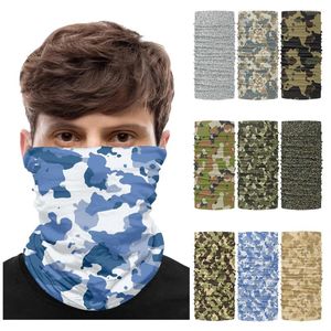 Sciarpe Camouflage Ciclismo Protezione solare Maschera per il viso Sciarpa militare tattica Ghetta per il collo Uomo Bandana senza cuciture Donna Passamontagna Scudo a tubo