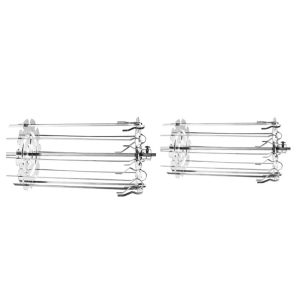 Gauges 304 Stainless Steel Rotating Grill Skewers BBQ Grill Cage Air Fryer Lamb Skewers Grill Electric Oven Accessories