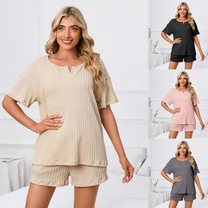 Women's Sleepwear Casual Comfort Loose Version V Neck Suit Nightshirts For Women Cotton Sexy Gift Womens Set Cute Pajamas