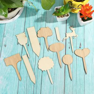 10 Pcs Garden Wooden Labels Seeding Tags Bamboo Crafts Bonsai Ornament Eco-Friendly Greenhouse Nursery Pots Plant Markers