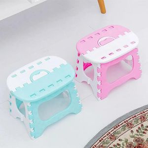 Badmattor A1001ZXW Folding Stool Plast Portable Step Home Ineoor Camping Foldbar Kids Chair Badrum