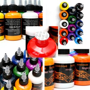 Inks 14 Colors 120ml Body Painting Tattoo Ink Permanent Makeup Tattoo Coloring Pigment Eyebrows Eyeliner Tattoo Paint Body Tattoo Ink