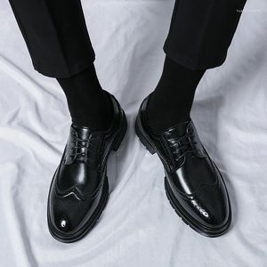 Casual skor ankomst snörning män klänning skor läder män mode oxfords 2024 handgjorda företag
